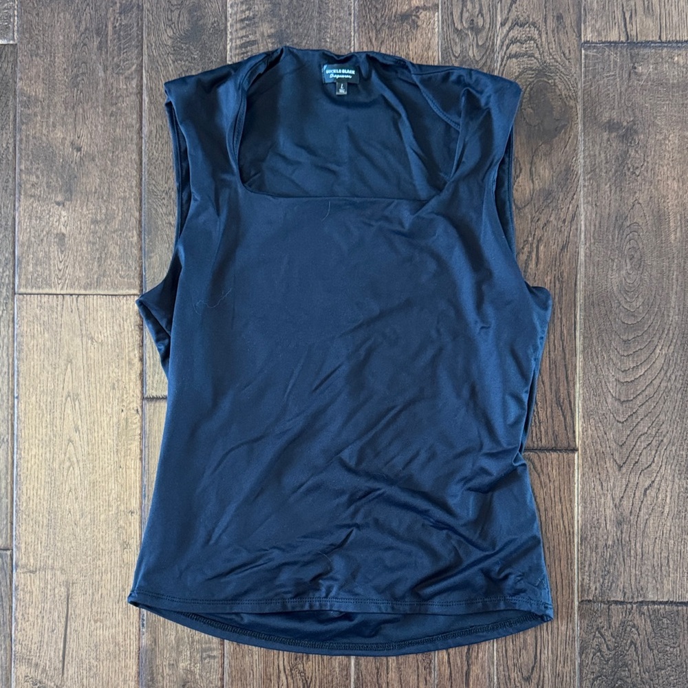 Buckle Black Black Shapewear Sleeveless Tank